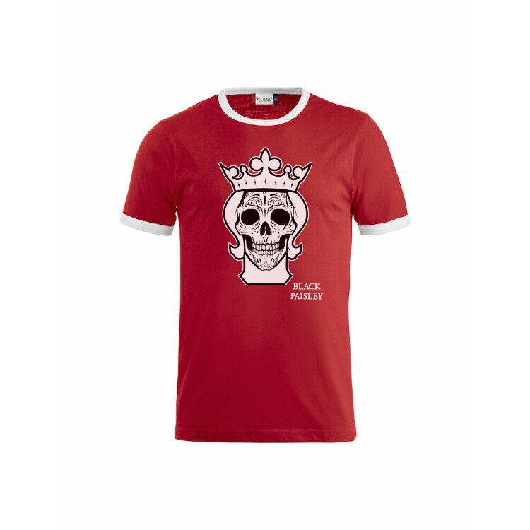 T-shirt Black Paisley kontrast