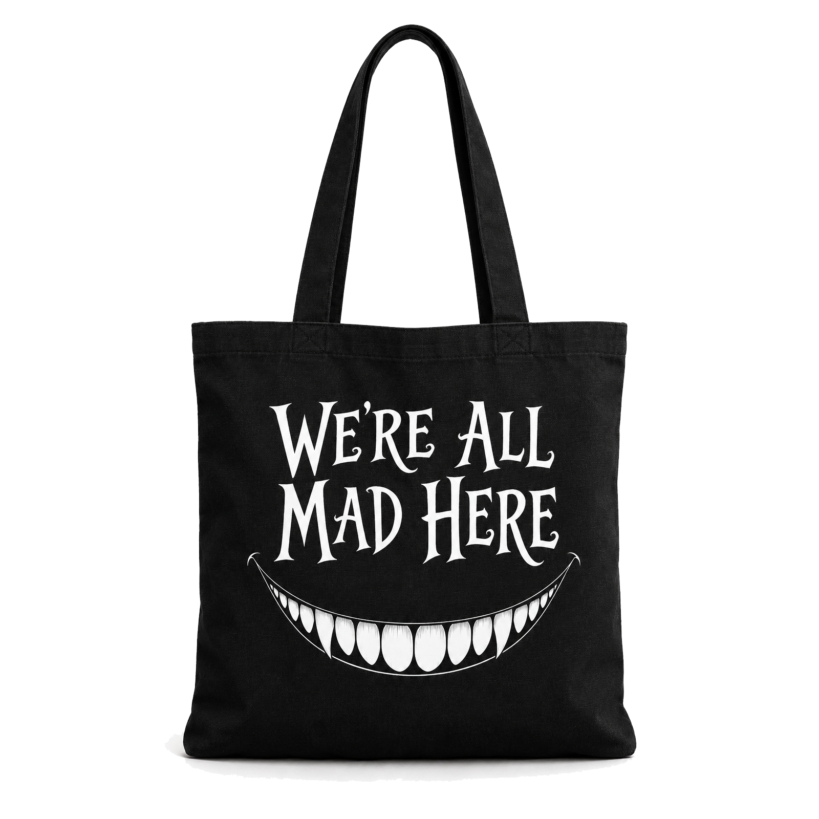 Alice - tygkasse svart (We're all mad here)