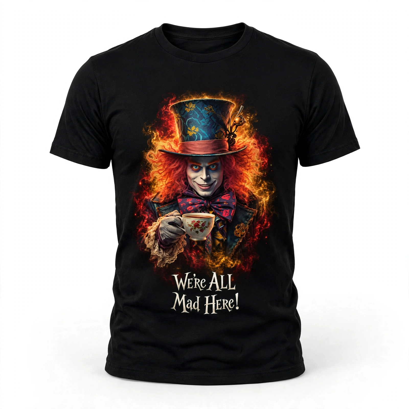 Alice - T-shirt - Mad Hatter - svart